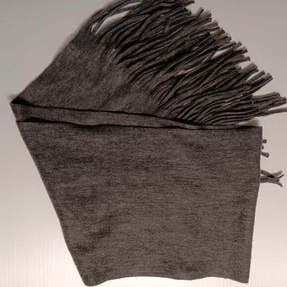 Lucky Brand OS Grey Wool Blend Woven Rectangular Scarf - Picture 1 of 3